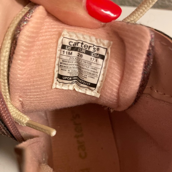 Carter’s Pink Glitter Boots Toddler Sz 11M - Picture 7 of 7